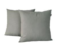 DiseLio | Confezione da 2 federe per cuscino colore x 45 grigio perla 45 cm tela di cotone e poliestere - Made in Spain. Decorazione tessile sostenibile per divano, letto e altre stanze della casa