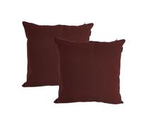 DiseLio | Confezione da 2 Fodere per Cuscino 35 x 35 cm Colore Granata Loneta Cotone e Poliestere - Realizzate in Spagna. Decorazione Tessile Sostenibile per Divano, Letto e Altre Stanze. (35x35