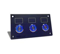 DISEÑOS Y TECNOLOGIA, S.A. Nuevo 2024-PLACA MONTADA con 2 PULSADORES + 1 INTERRUPTOR, NPE-719 Other, Multicolor, One Size
