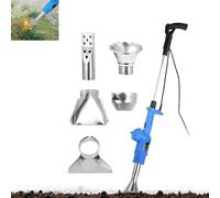 Diserbante Elettrico 3-in-1 - Bruciatore A Fiamma & Pistola Ad Aria Calda 500L/min, 5 Ugelli per Diserbo, Lavori su Tetti E Scioglimento Ghiaccio (Attrezzo da Giardino Resistente)(Blue)