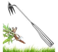 Diserbatore manuale | Estrattore di erbe cattive, manico ergonomico robusto strappa 3 denti per orto, giardino, prato, fiori e spazi verdi