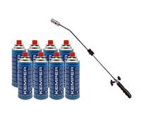 Diserbatore termico piezo KEMPER - Torcia a gas + 8 ricariche a gas, brule erbe