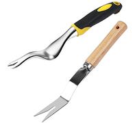 Diserbatrice da giardino Strumento per diserbo manuale Rimozione delle erbacce Profondo scavatrice Erba Prato Rifinitura dispositivo di rimozione Forchetta estrattore erbacce Sradicare