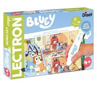 Diset Lectron Bluey - Gioco educativo interattivo con penna elettronica | Domande e risposte, giochi educativi per bambini per lo sviluppo precoce con 12 carte, oltre 90 domande, +3 anni