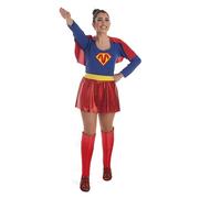 Disfraces Llopis - Costume da Supereroina blu e rosso per donna