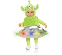Disfraz de OVNI extraterrestre iluminado de peluche para beb s peque os, talla grande 2-4T