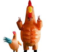 Disfraz Inflable De Pollo - Traje De Gallo De Piña Con Detalle De Abdominales, Divertido Traje De Animal De Granja Para Cosplay | Ropa De Fiesta Para Festivales Para Hombres, Mujeres, Halloween, Navid