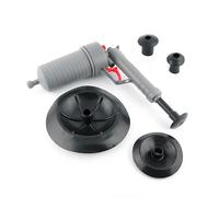 Disgorgatore ad Aria Compressa Ecologica - Pistola Sturalavandini con 4 Adattatori Universali, per Sturare Efficacemente tutti i Tipi di Scarico, in ABS, PVC, Polipropilene, 28x9x28cm