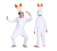 DISGUISE 109749G-V2-20L SCORBUNNY tuta con cappuccio classico Pokemon Dress Up & accessori, bianco, taglia unica