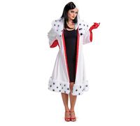 DISGUISE 129769E-EU Crudelia - Costume classico per adulti, taglia 43, colore: rosso