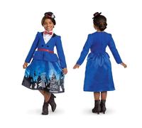 DISGUISE 144679L-EU-6 Disney MARY POPPINS COAT CH S 5-6 Costume per travestimento, ragazze, cartone animato, multicolore