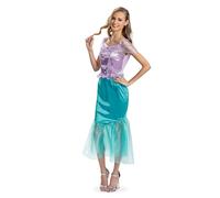 DISGUISE 158389N-EU Ariel Basic Plus Adulto (Eu) Disney Princess Fancy Dress, Donna, Multi, S