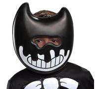 Disguise Bendy and The Ink Machine Costume Mask, Ink Bendy Costume Accessory, Game Inspired Kids Size Face-Mask (105379) Black/White