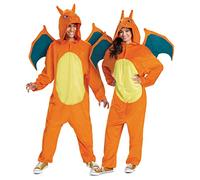 DISGUISE Charizard Deluxe 124379C-20L - Vestito e accessori Pokemon per adulti, colore: arancione