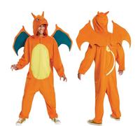DISGUISE Charizard Deluxe 124379D-20L - Costume da travestimento e accessori, per adulti, colore: arancione