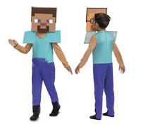 DISGUISE Costume bambino Steve da Minecraft, Licenza Ufficiale, Comodo e con dettagli curati, Taglia XS 3T-4T