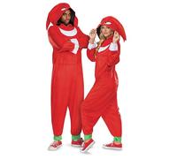Disguise Costume da adulto Sonic Knuckles, tuta con cappuccio ufficiale del film Sonic 3, per uomini e donne