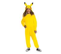 COSTUME PIKACHU POKÉMON TUTA DELUXE E COPRICAPO TRAVESTIMENTO CARNEVALE COSPLAY