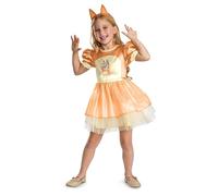 Disguise Costume da bingo per bambini, costume ufficiale Bluey con abito e fascia per capelli, taglia S (3T-4T)