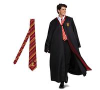 Disguise Costume da Grifondoro di Harry Potter, unisex, con cappuccio, con cravatta, per adulti, Come mostrato, M (38/40) US
