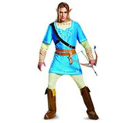 Legend of Zelda Link Breath of the Wild Mens Deluxe Fancy dress costume Medium