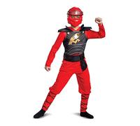 Disguise Ufficiale Classic LEGO Deguisement Ninjago Kai, Costume Ninja da bambino rosso, costume da Ninja per bambini, carnevale, Natale, Halloween S