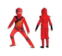 DISGUISE 106539L Jumpsuit Kai Lego Ninjago Kostuum voor Kinderen, Rood, Klein