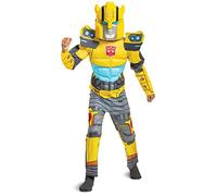 Disguise Costume ufficiale Bumblebee Transformers per bambini e ragazzi, costume da robot muscoloso, per bambini, settimana, compleanno, M