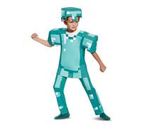 DISGUISE Costume ufficiale di Minecraft, per bambini, con armatura diamantata, costume di Minecraft, per Halloween, compleanno, Giornata mondiale del libro, per ragazzi e bambini