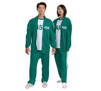 DISGUISE Costume unisex per adulti Squid Game Player 456, costume ufficiale Squid Game Costume tuta, Come mostrato, Small