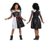 Disney Costume Crudelia De Mon Classico Bambina, Vestito La carica dei 101 Bambi
