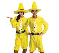 DISGUISE Curious George Person in The Yellow Hat Fancy Dress Costume for Adults Small/Medium
