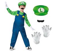 DISGUISE Super Mario Deluxe - Costume Luigi da ragazzo, taglia S, colore: verde