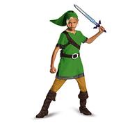 DISGUISE- Classic Nintendo Collegamento Costume, Tinta Unita, Colore Verde, L, DISK85718G