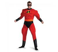 Disguise Disney Mr.Incredibile Deluxe Muscolo da Uomo Adulto Costume Halloween
