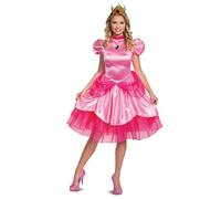 Disguise Princess Peach Deluxe Costumi, Pink, S Donna