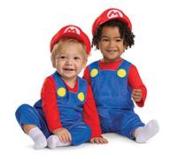 Disguise Fantasia infantil Mario para bebês, roupa oficial do Super Mario Bros para bebês, tamanho (6-12 meses), Mario