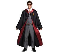 Disguise Men's Harry Potter Deluxe Adult Costume, Black & Red, Medium (38-40)