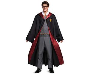 Disguise Men's Harry Potter Deluxe Adult Costume, Black & Red, Medium (38-40)