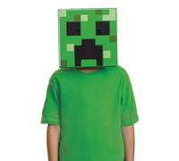 Disguise Minecraft Creeper Mask, maschera di carta ufficiale Minecraft 3D con cinturino regolabile, taglia unica