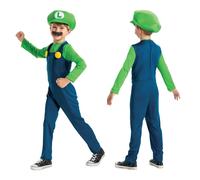 Costume per Bambini Super Mario Luigi 2 Pezzi - Taglia: Taglia - 7-8 Anni