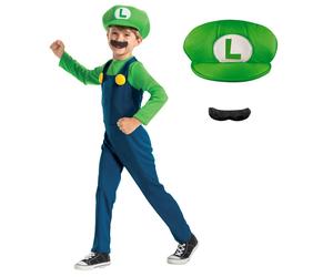 DISGUISE Official Nintendo Super Mario Costume Kids includes Mario Hat, Mario Fa