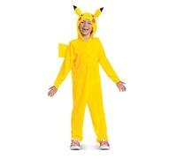 Disguise POKEMON Costume Pikachu Ufficiale Costume Pikachu 100% Poliestere, Cappuccio Pikachu, Halloween Carnevale, Consigliato per bambini 3-4 anni, Taglia XS