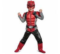 Disguise Power Rangers Beast Morpher Rosso Muscolo Bambini Costume Halloween