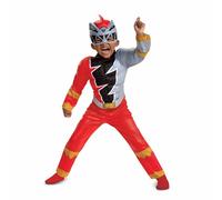 Disguise Power Rangers Rosso Dino Furia Bambini Muscolo Costume Halloween 115919
