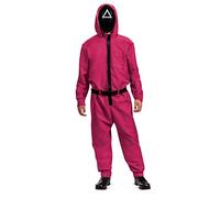 Disguise Squid Game Adult Triangle Guard Jumpsuit Small/Medium
