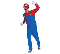 Disguise Super Mario Bros - Costume da Mario per adulti, Mario, Adult Large/XL