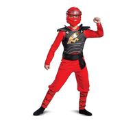 Disguise Ufficiale Classic LEGO Deguisement Ninjago Kai, Costume Ninja da bambino rosso, costume da Ninja per bambini, carnevale, Natale, Halloween S