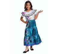 DISGUISE Vestito Mirabel Encanto Bambina Deluxe, Bianco Blu Vestito Carnevale Mirabel Bambina Encanto, Seta Encanto Vestito Mirabel, Costumi Di Carnevale Per Bambini Taglia M