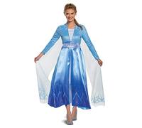 Disguise Women's Disney Elsa Frozen 2 Deluxe Adult Costume, Blue, Small